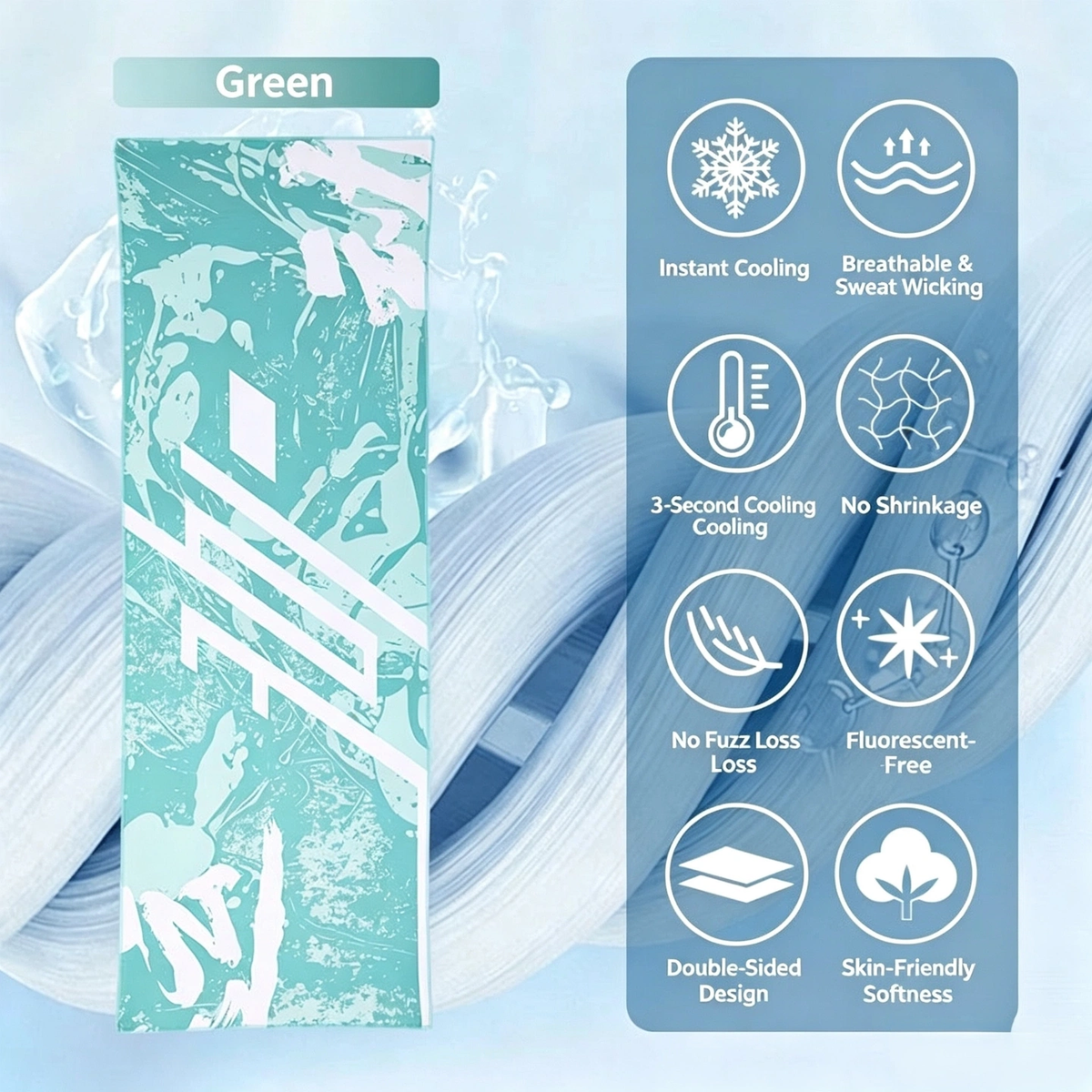 Cooling Sports Towel, Instant Chill Ice Towel for Gym, Running, Hiking, Yoga, Quick Dry Breathable Sweat Towel