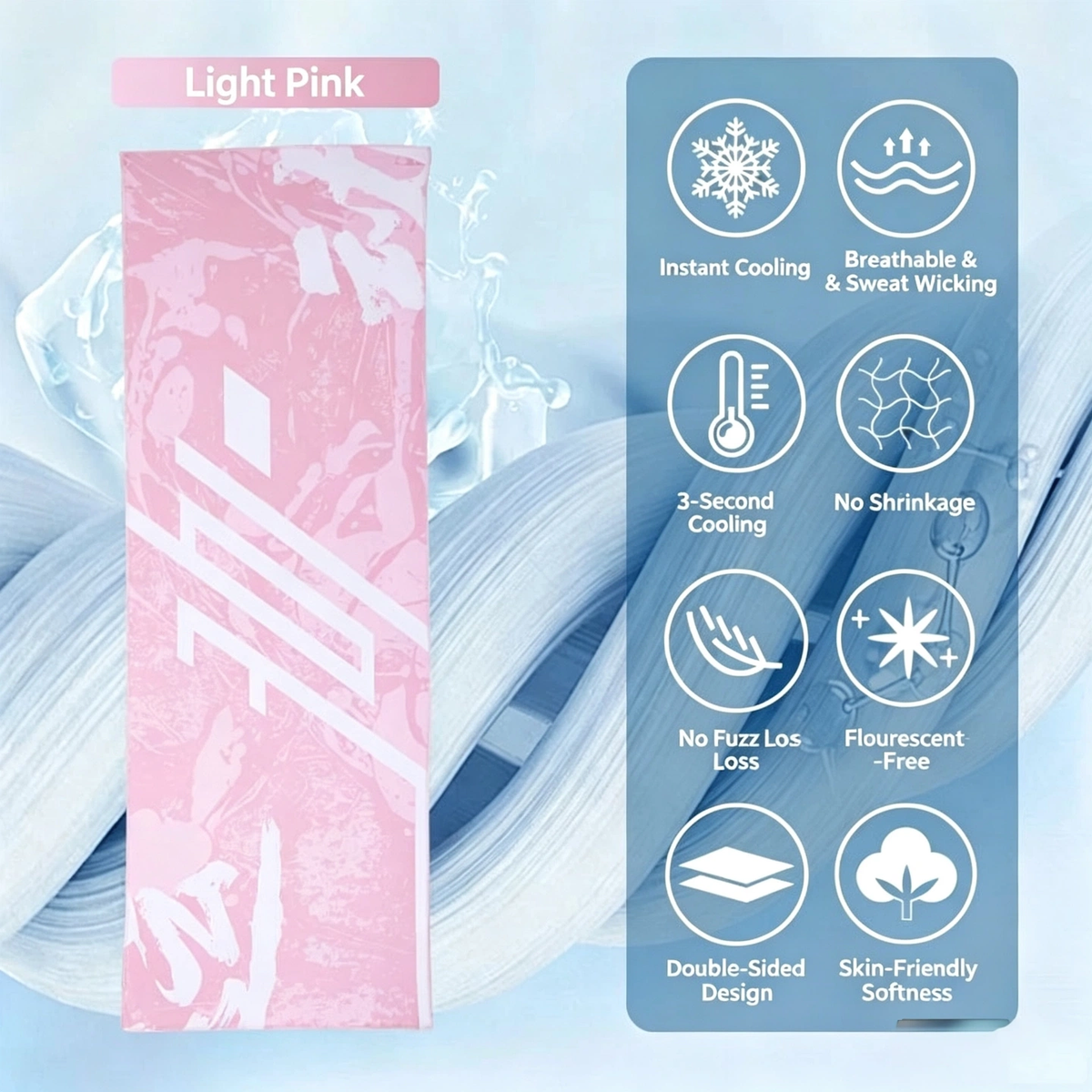 Cooling Sports Towel, Instant Chill Ice Towel for Gym, Running, Hiking, Yoga, Quick Dry Breathable Sweat Towel