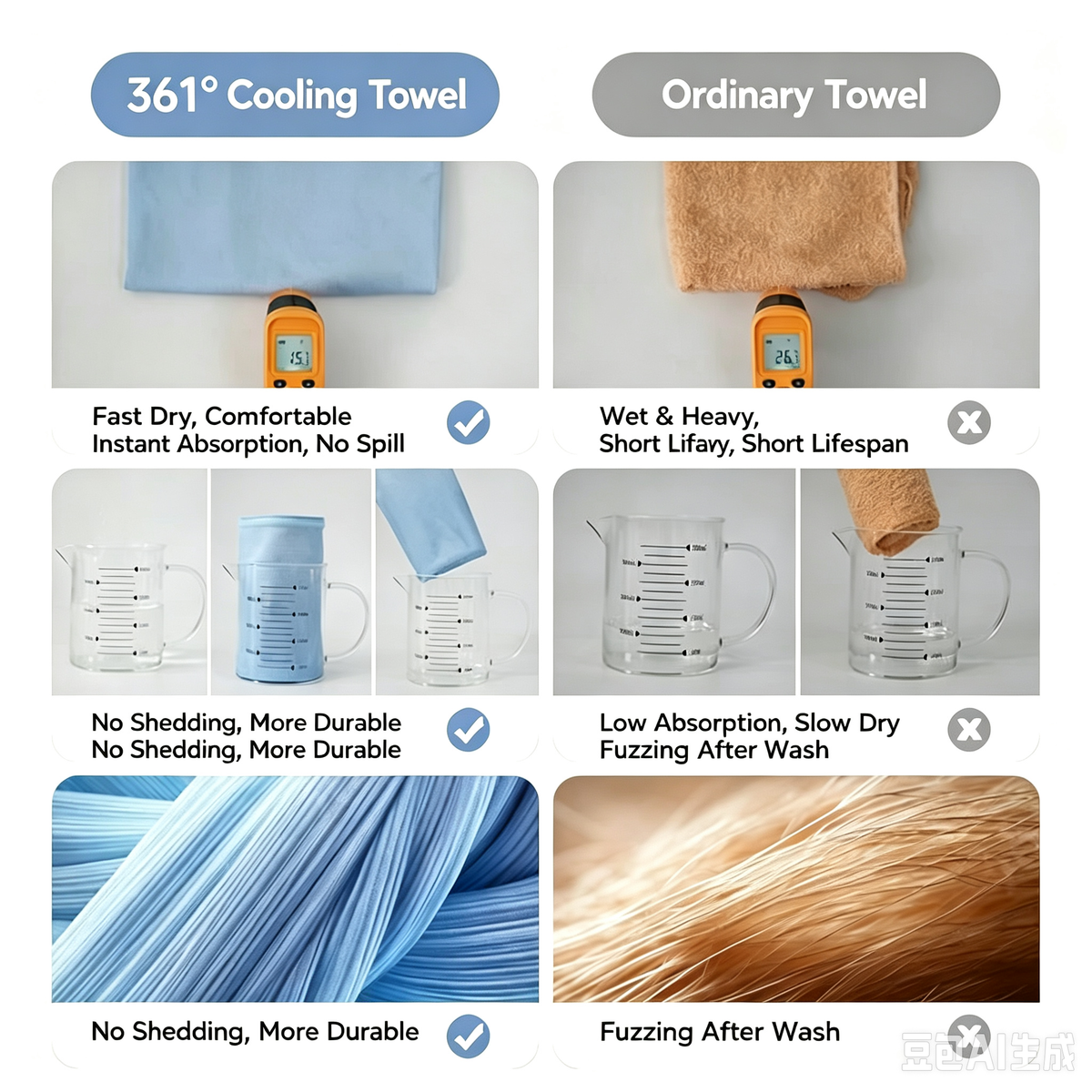 Cooling Sports Towel, Quick Dry Honeycomb Mesh Sweat Towel for Running, Hiking, Gym & Outdoor Activities