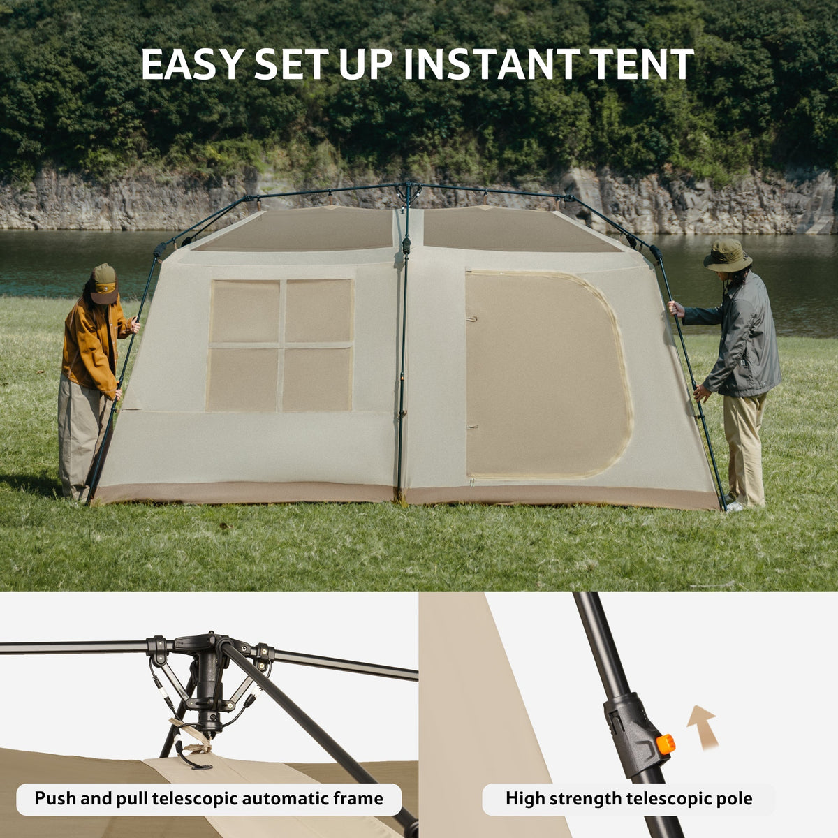 Naturehike Village 13 Flagship 8-Person Automatic Cabin Tent (2026)