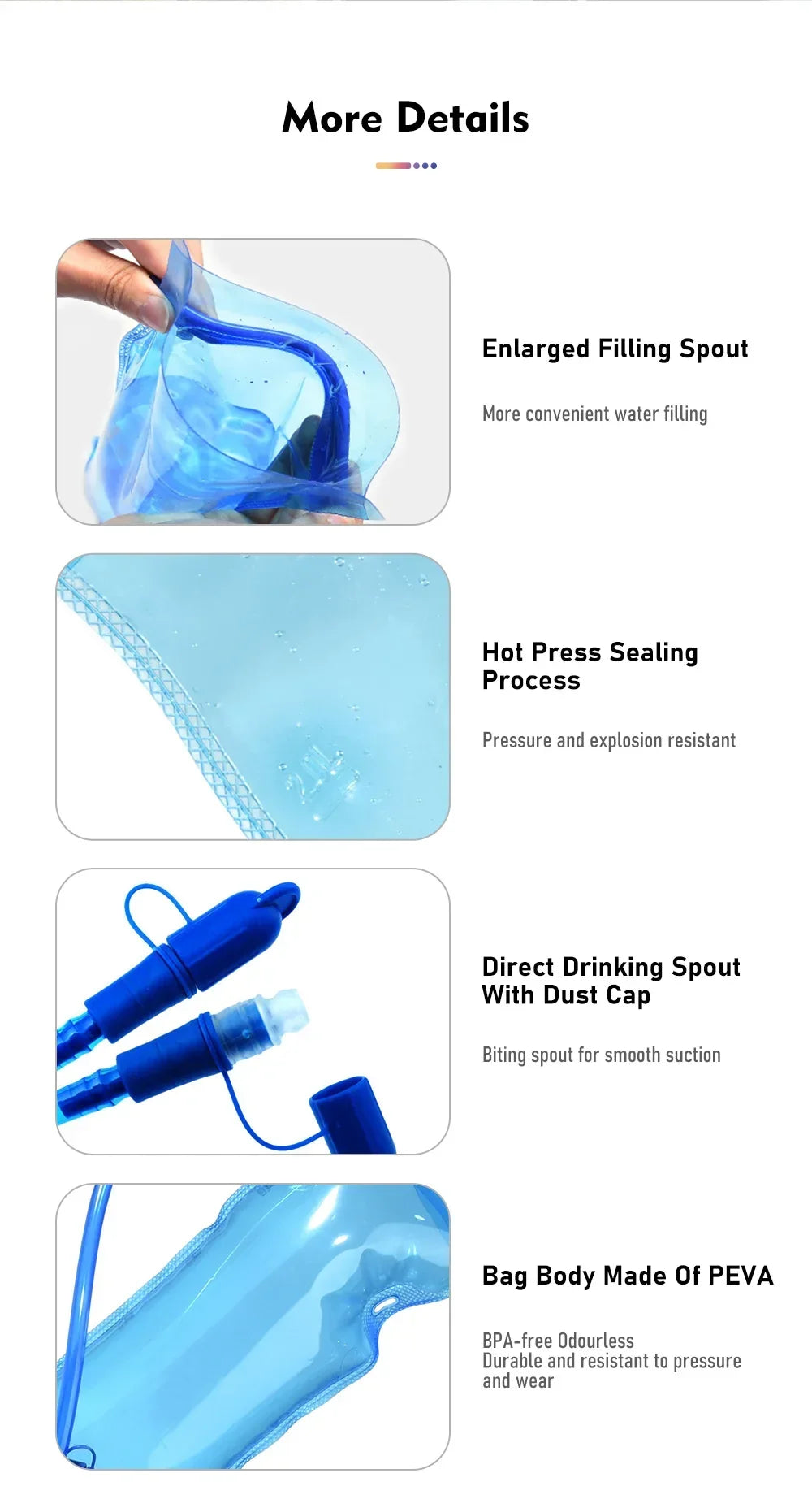 ThinkRider BPA-Free 1L–3L Hydration Water Bladder