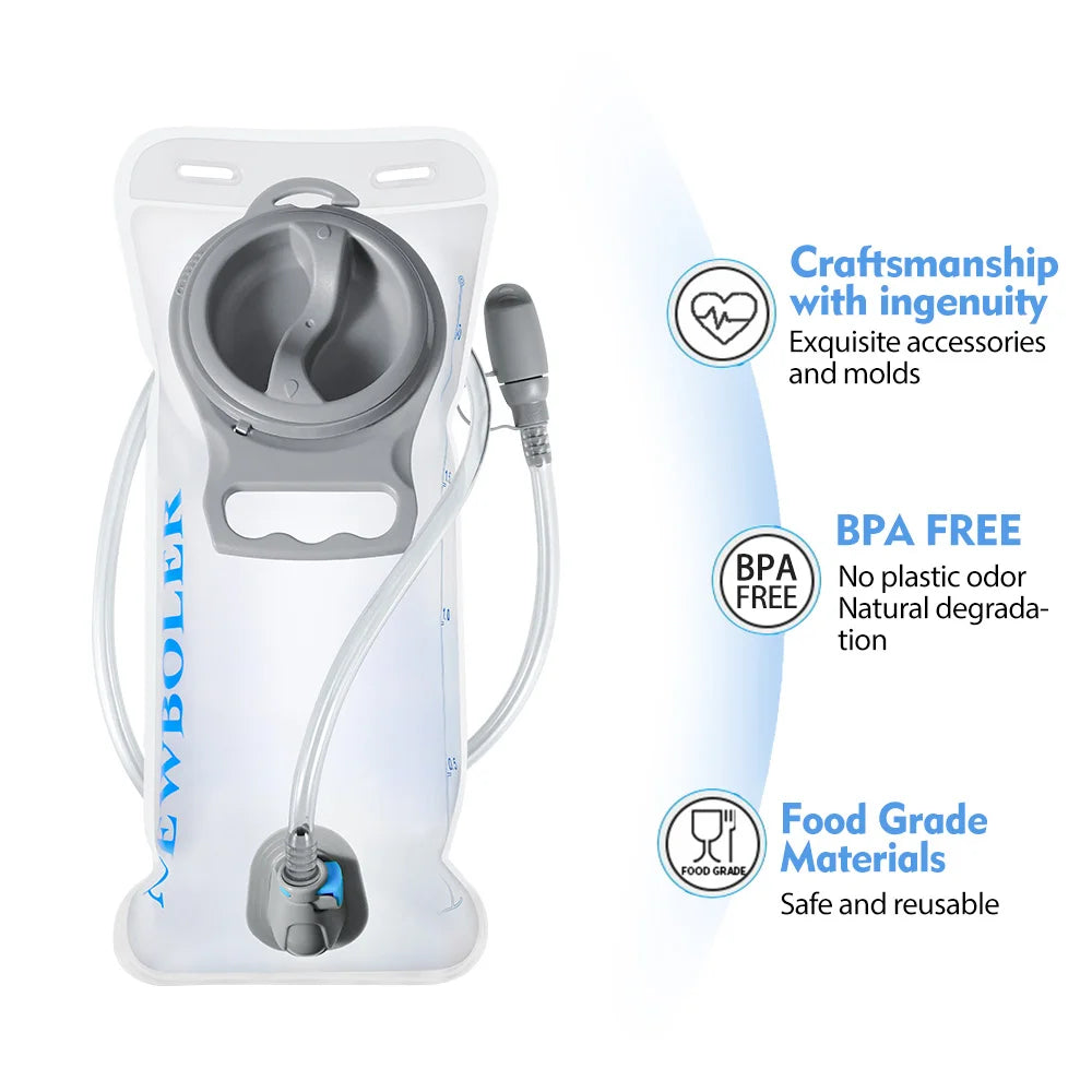 Hydration backpack with 1.5–3L water bladder reservoir