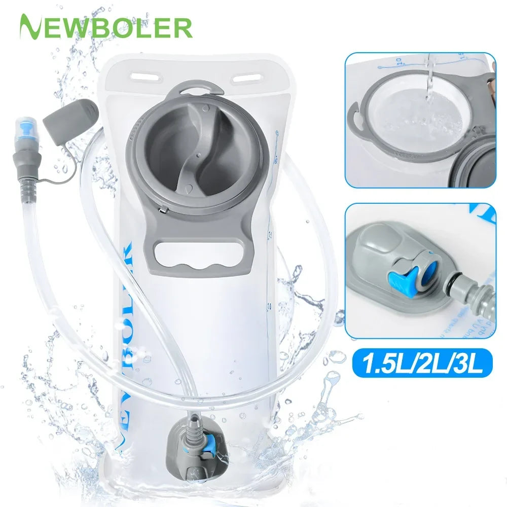 Hydration backpack with 1.5–3L water bladder reservoir
